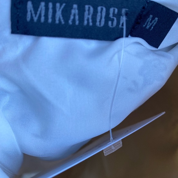 MIKAROSE White Floral Midi Dress NWT Size Medium - Picture 8 of 13